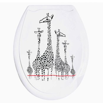 Сиденье для унитаза Жирафы пластик цвет белый