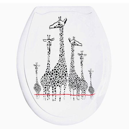 Сиденье для унитаза Жирафы пластик цвет белый