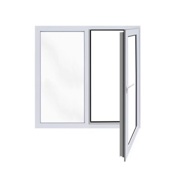 Окно ПВХ одностворчатое 1200х1200 мм двухкамерное KBE Сибирь Окно ПВХ одностворчатое 1200х1200 мм двухкамерное KBE Сибирь