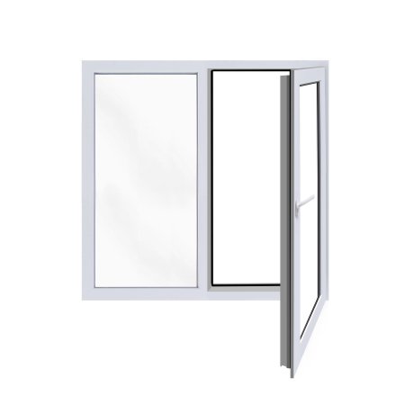 Окно ПВХ одностворчатое 1200х1200 мм двухкамерное KBE Сибирь Окно ПВХ одностворчатое 1200х1200 мм двухкамерное KBE Сибирь