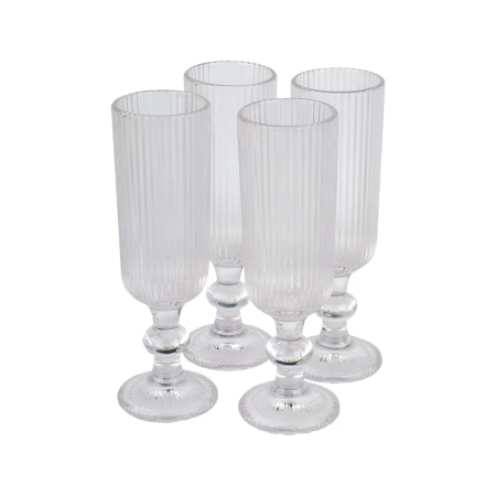 Набор бокалов для шампанского Clear цвет прозрачный 160мл 4шт