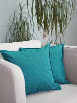 Подушка декоративная 40х40 см цвет изумруд бархат