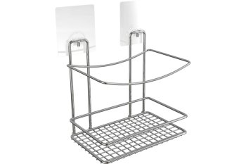 Полка для ванной 2 ярусная прямоугольная Lite цвет хром