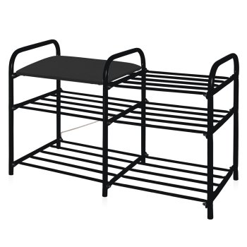 Этажерка для обуви 3-х ярусная 41х 60х 30см цвет черный