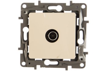 Розетка TV звезда встраиваемая Legrand Etika цвет слоновая кость, арт. 672351