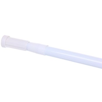 Карниз для ванной прямой Селфи 110х 200см пластик цвет белый