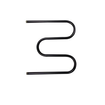 Полотенцесушитель ТЭРА 3/4"х3/4" гш водяной 500х500 мм М-образный черный