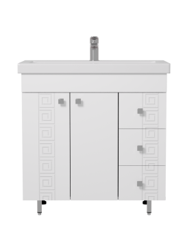 Тумба напольная Родос 70х77х44см цвет белый глянец Тумба напольная Родос 70х77х44см цвет белый глянец