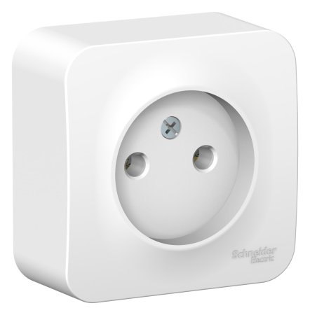 Розетка силовая одноместная накладная Schneider Electric Blanca без заземления, цвет белый, арт. BLNRA000111