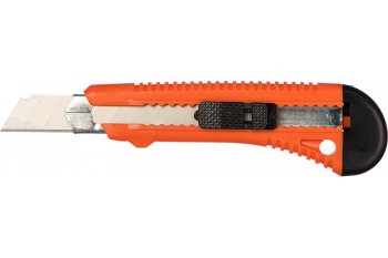 Нож выдвижной 18мм Sparta упрочненый металл защелка-фиксатор сегментированное Нож выдвижной 18мм Sparta упрочненый металл защелка-фиксатор сегментированное