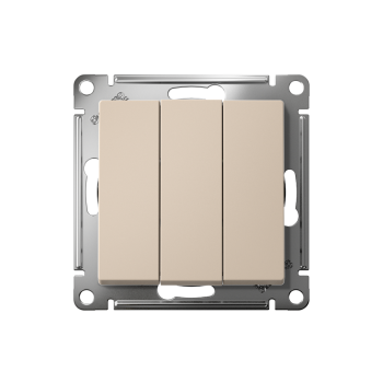 Выключатель встраиваемый Schneider Electric AtlasDesign 3 кл. песочный, без подсветки,