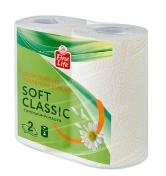 Бумага туалетная Fine Line Soft Classic 4шт