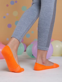 Подследники женские OEMEN PW154 с силиконовой пяткой р.36-39 цвет ярко-оранжевый
