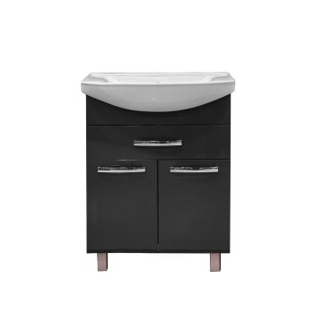 Тумба напольная Азур 85х65х42см цвет белый/графит