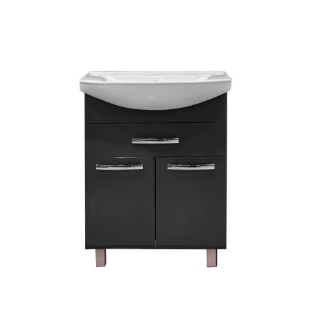 Тумба напольная Азур 85х65х42см цвет белый/графит