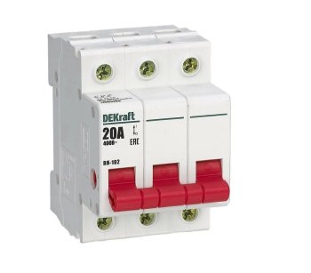 Выключатель нагрузки Dekraft ВН-102 3P 20А