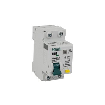 Автомат дифференциальный Dekraft ДИФ-103 1+N 4,5кА 16А 30мА арт.16052DEK