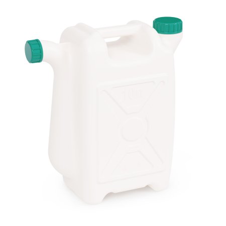 Канистра хозяйственная пищевая со сливом 10л белый