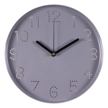 Часы настенные  Классика Ø25см цвет серый