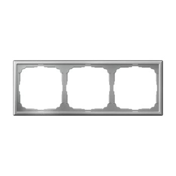 Рамка Systeme Electric ARTGALLERY 3 поста, цвет алюминий, арт. GAL000303