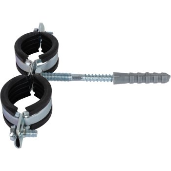 Хомут с дюбелем и шурупом STOUT d1" 1 шт цвет хром