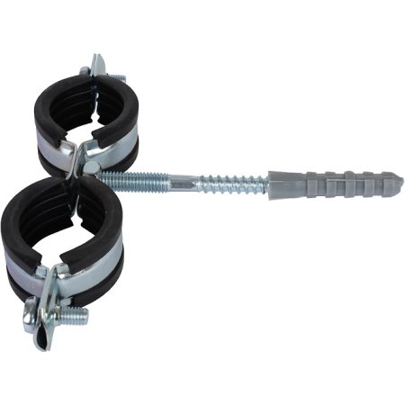 Хомут с дюбелем и шурупом STOUT d1" 1 шт цвет хром