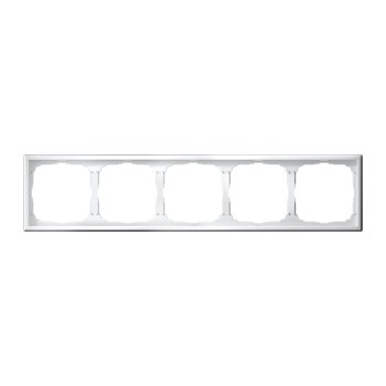 Рамка Systeme Electric ARTGALLERY 5 постов, цвет белый, арт. GAL000105