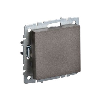 Выключатель встраиваемый IEK Brite 1 кл. темная бронза, без подсветки, арт. BR-V10-0-10-K45