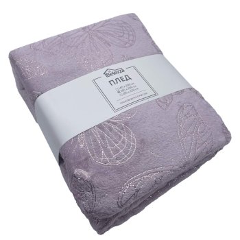 Плед Belezza Butterfly Пыльно-розовый 200х180см микрофибра двуспальный