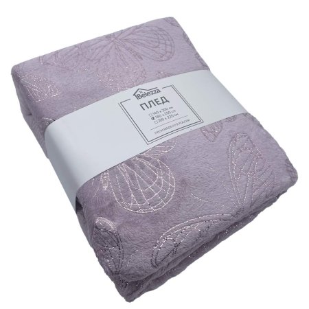 Плед Belezza Butterfly Пыльно-розовый 200х180см микрофибра двуспальный