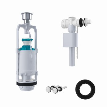 Арматура смывная с боковой подводкой кнопка Одноуровневый (старт-стоп) хром IDDIS