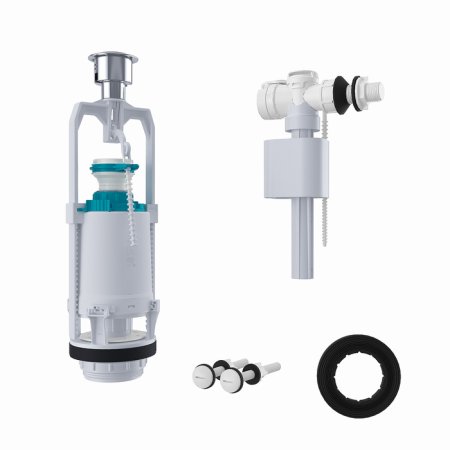 Арматура смывная с боковой подводкой кнопка Одноуровневый (старт-стоп) хром IDDIS