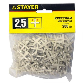 Крестики для кафеля 2,5мм STAYER 200шт