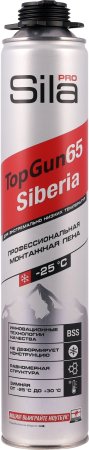 Пена монтажная зимняя Sila TopGun Siberia под пистолет 850 мл