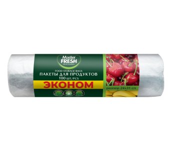 Пакеты для продуктов рулон 100шт 25