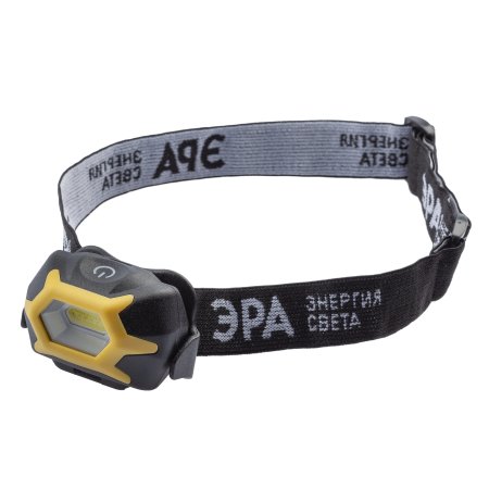 Фонарь светодиодный налобный ЭРА 5Вт GB-701 черный/желтый