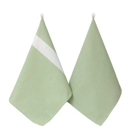Комплект кухонных полотенец Мятный 75х50 см 2шт зеленый Комплект кухонных полотенец Мятный 75х50 см 2шт зеленый