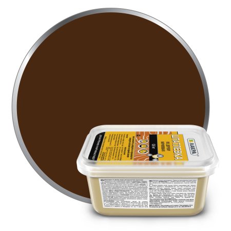 Шпатлевка по дереву Лакра водостойкая махагон 0,6 кг