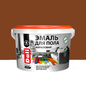 Эмаль акриловая для полов Dali Рогнеда орех 2,2 кг