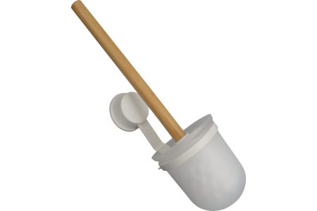 Ершик для унитаза на присоске настенный цвет белый