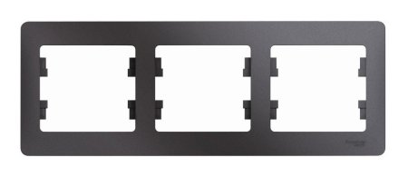 Рамка Schneider Electric Glossa 3 поста, цвет графит, арт. GSL001303