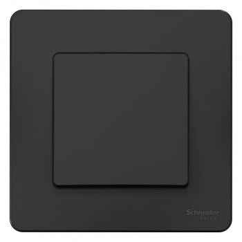 Выключатель встраиваемый Schneider Electric Blanca 1 кл. антрацит, без подсветки, арт. BLNVS010106