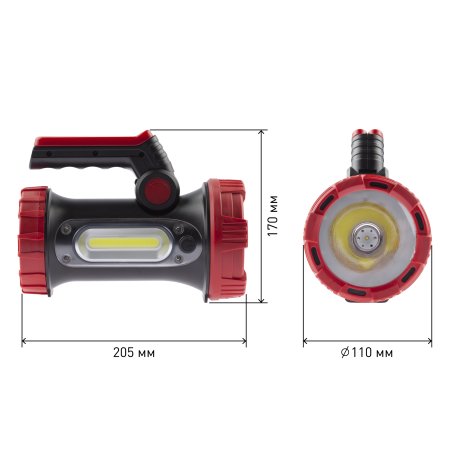 Фонарь светодиодный прожектор ЭРА 10Вт PA-704 красно-черный