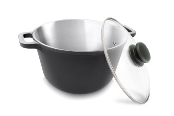 Казан 5л с крышкой алюминий НЕВА-МЕТАЛЛ