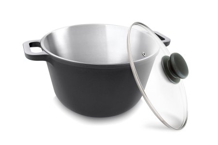 Казан 5л с крышкой алюминий НЕВА-МЕТАЛЛ