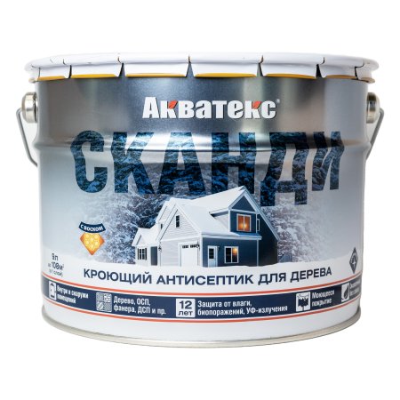 Антисептик Акватекс Сканди декоративный основа С 9 л