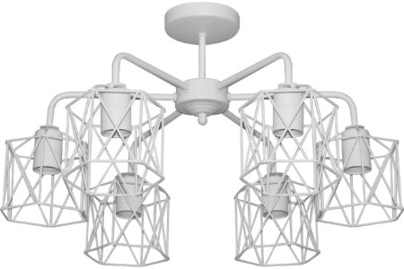 Люстра Элетех Стелла E27х6шт цвет белый