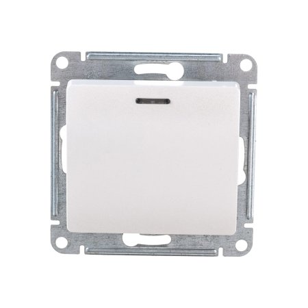 Выключатель встраиваемый Schneider Electric Glossa 1 кл. перламутр, с подсветкой, арт. GSL000613