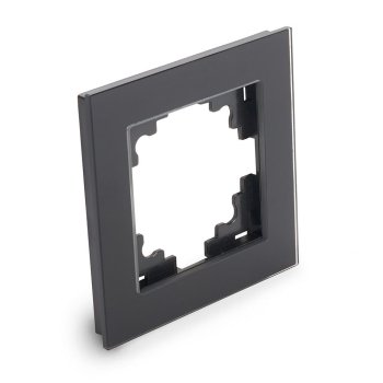 Рамка STEKKER Катрин 1 пост, цвет черный, арт. GFR00-7001-05