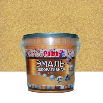 Эмаль акриловая декоративная Palizh сусальное золото 0,9 кг